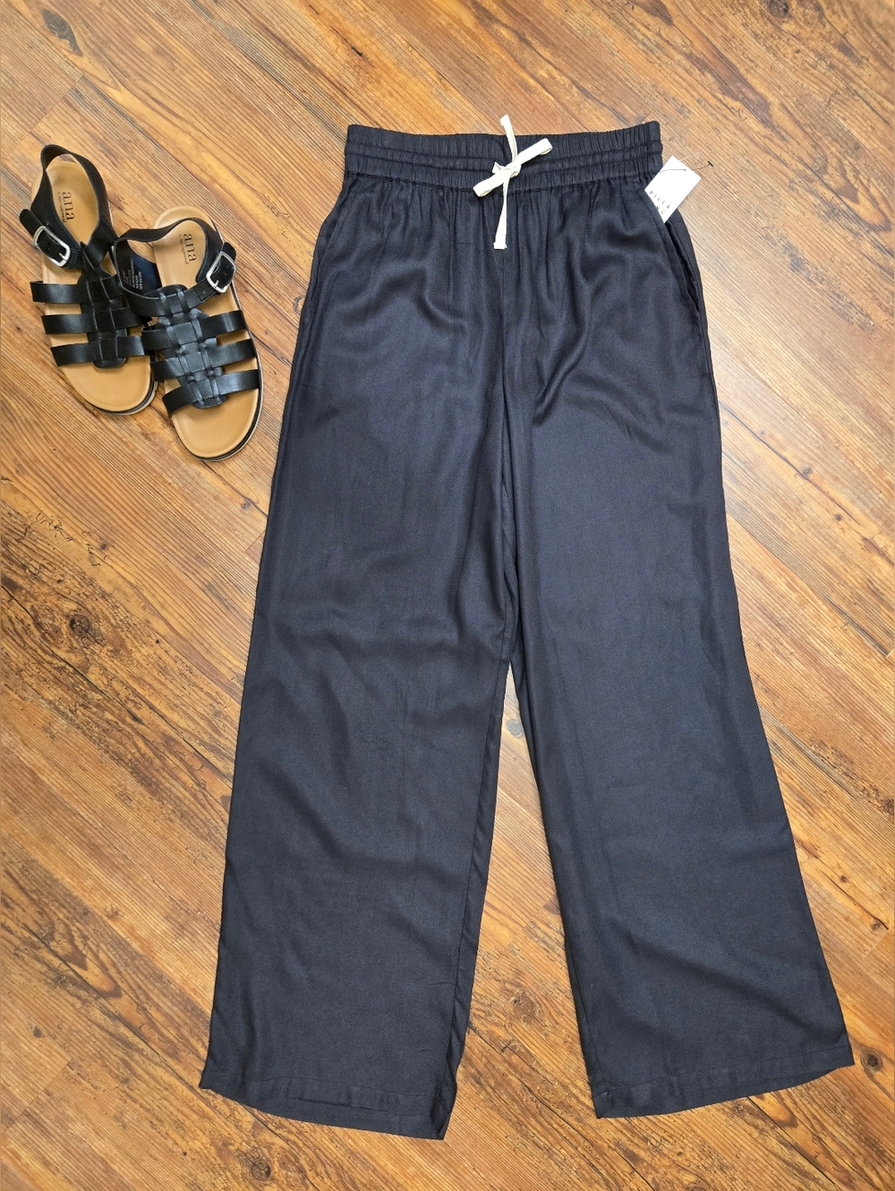 billa bong pipe line beach pant S black nwt pockets drawstring cool comfy
